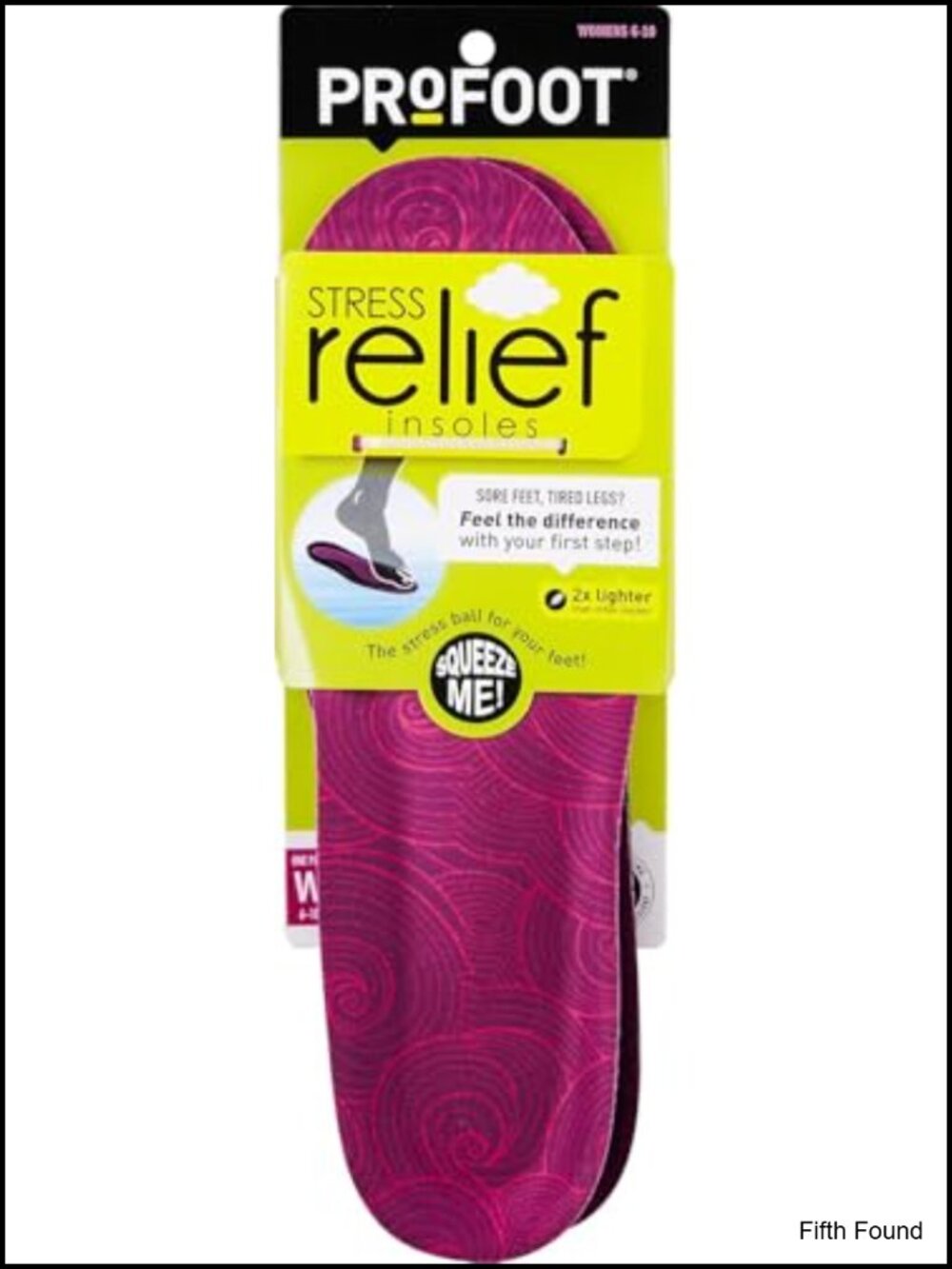 Stress Relief Insoles Women Sizes 6-10 Lightweight Foam Shoe Inserts Trimmable